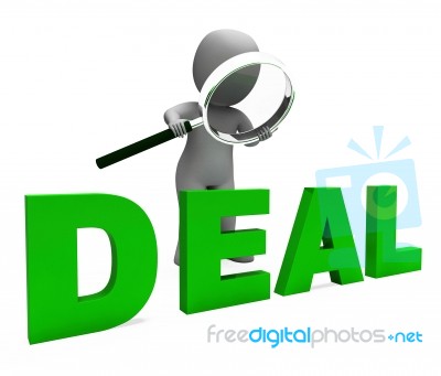 Deal Character Shows Deals Trade Contract Or Dealing
 Stock Image