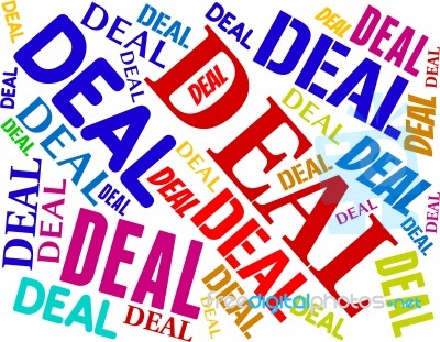 Deal Word Indicating Best Deals And Trade Stock Image