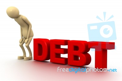 Debt  Stock Image