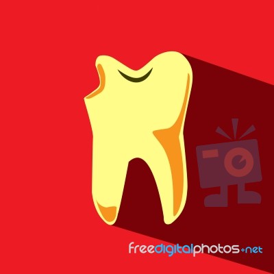 Decayed Tooth  Icon Stock Image