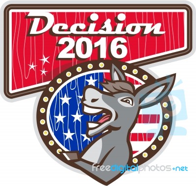 Decision 2016 Democrat Donkey Stock Image