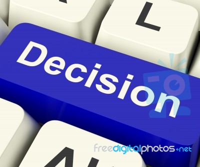 Decision Computer Key Stock Image