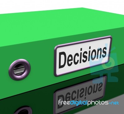 Decisions File Indicates Business Correspondence And Files Stock Image