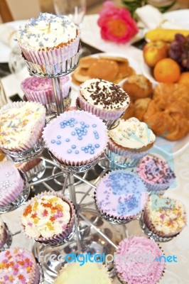 Decorated Muffin Cupcakes Stock Photo