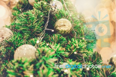 Decoration Hanging From Christmas Tree Stock Photo