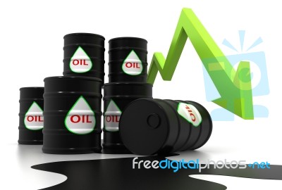 Decreasing Price Of Oil Concept Stock Image