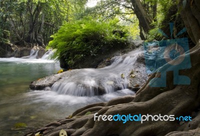 Deep Forest Waterfall, Saraburi, Thailand Stock Photo