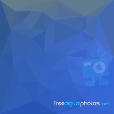 Deep Sky Blue Abstract Low Polygon Background Stock Image