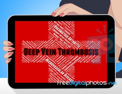 Deep Vein Thrombosis Represents Ill Health And Complaint Stock Image