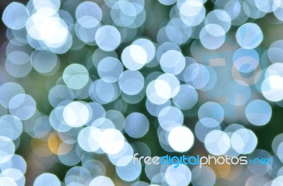 Defocused Abstract Blue Christmas Background Stock Photo