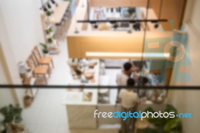 Defocused Background Of Indy Coffee Shop Stock Photo