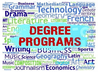 Degree Programs Means Training Words And Master's Stock Image