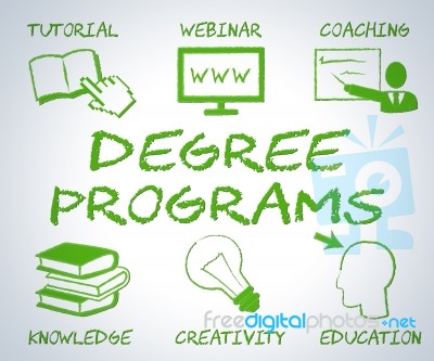 Degree Programs Shows Web Site And Associates Stock Image
