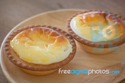 Delicious Mini Cheese Tart Dessert Stock Photo