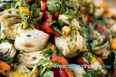 Delicious Pasta Salad Stock Photo