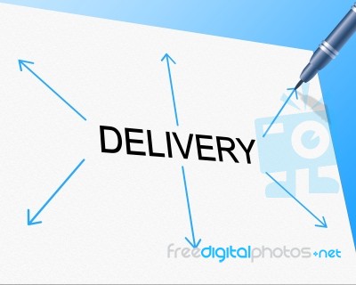 Delivery Distribution Indicates Supply Chain And Delivering Stock Image