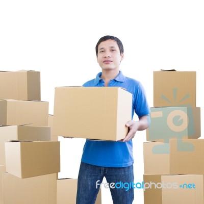 Delivery Man Stock Photo