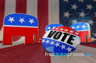 Democrat And Republican Party Stock Image