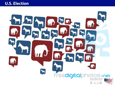 Democrat Or Republican In USA Stock Image