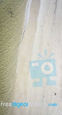 Dennes Point Beach From Above, Located On Bruny Island In Tasmania Stock Photo