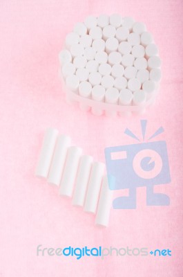 Dental Cotton Rolls Stock Photo