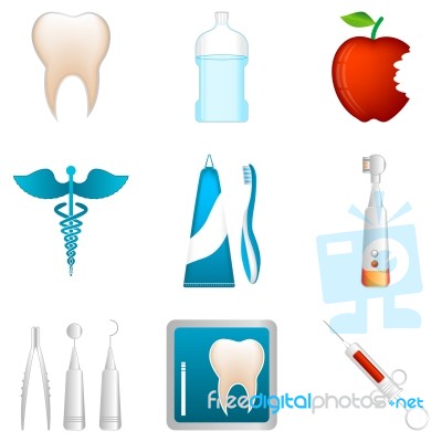 Dental Icons Stock Image