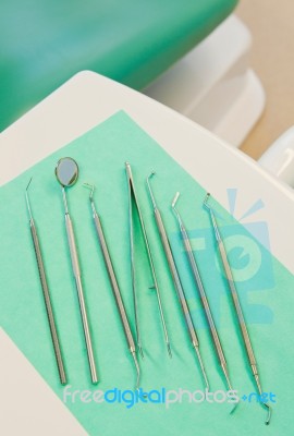 Dental Surgery Instruments Stock Photo