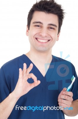 Dentist Ok Sign Stock Photo