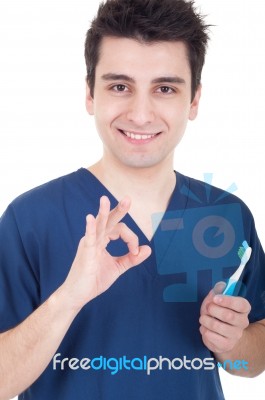 Dentist Ok Sign Stock Photo