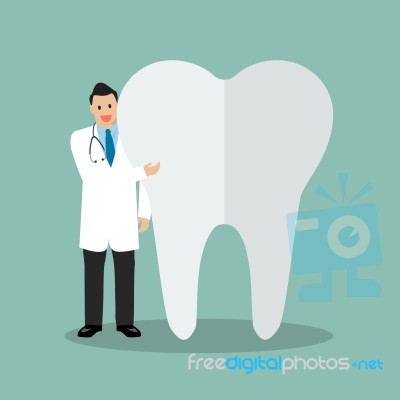 Dentist Presenting The Tooth Stock Image