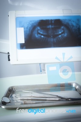 Dentist X-ray Film Stock Photo