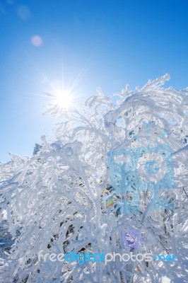 Deogyusan Mountains In Winter, Korea Stock Photo