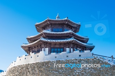 Deogyusan Mountains In Winter, Korea Stock Photo