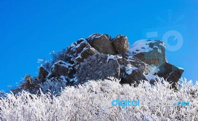 Deogyusan Mountains In Winter, Korea Stock Photo