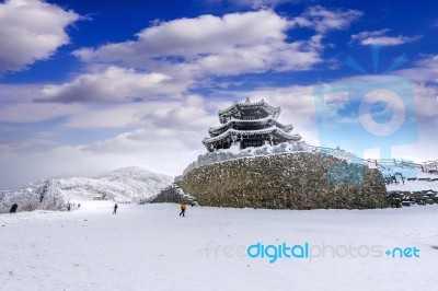 Deogyusan Mountains Is Covered By Snow In Winter,south Korea Stock Photo