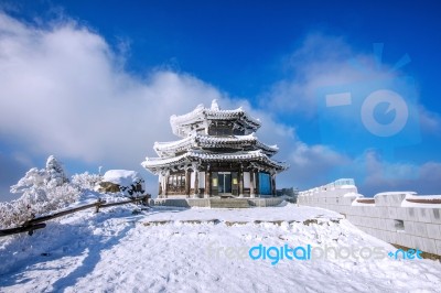 Deogyusan Mountains Is Covered By Snow In Winter,south Korea Stock Photo