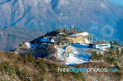 Deogyusan Mountains Is Covered By Snow In Winter,south Korea Stock Photo