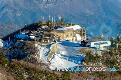 Deogyusan Mountains Is Covered By Snow In Winter,south Korea Stock Photo