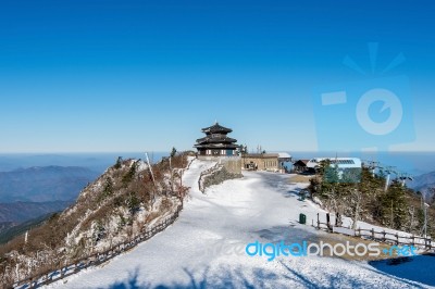 Deogyusan Mountains Is Covered By Snow In Winter,south Korea Stock Photo