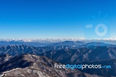 Deogyusan Mountains Is Covered By Snow In Winter,south Korea Stock Photo