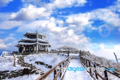 Deogyusan Mountains Is Covered By Snow In Winter,south Korea Stock Photo