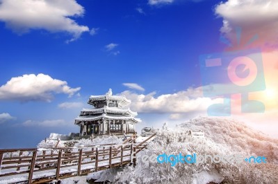 Deogyusan Mountains Is Covered By Snow In Winter,south Korea Stock Photo