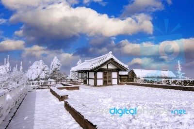 Deogyusan Mountains Is Covered By Snow In Winter,south Korea Stock Photo