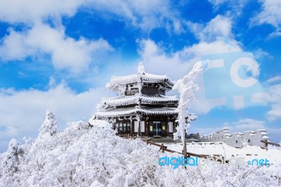 Deogyusan Mountains Is Covered By Snow In Winter,south Korea Stock Photo