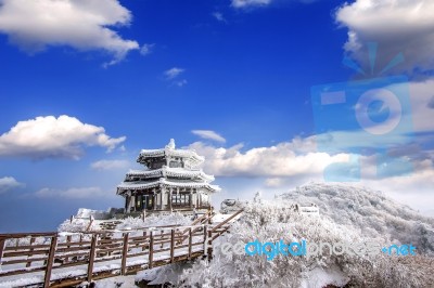 Deogyusan Mountains Is Covered By Snow In Winter,south Korea Stock Photo