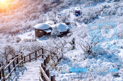 Deogyusan Mountains Is Covered By Snow In Winter,south Korea Stock Photo