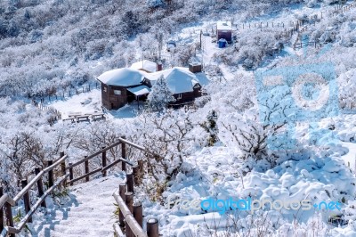Deogyusan Mountains Is Covered By Snow In Winter,south Korea Stock Photo