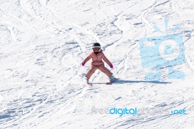 Deogyusan,korea - January 1: Skier Skiing On Deogyusan Ski Resort In Winter,south Korea On January 1, 2016 Stock Photo