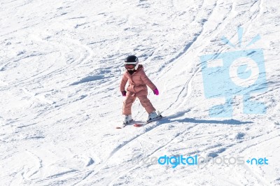 Deogyusan,korea - January 1: Skier Skiing On Deogyusan Ski Resort In Winter,south Korea On January 1, 2016 Stock Photo