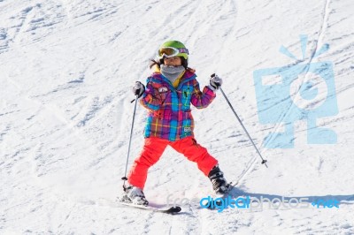 Deogyusan,korea - January 1: Skier Skiing On Deogyusan Ski Resort In Winter,south Korea On January 1, 2016 Stock Photo